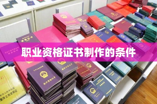 贵德职业资格证书制作的条件
